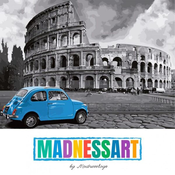 Coche retro en Coliseo Romano - DIY