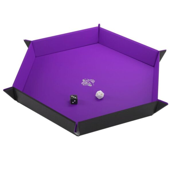 Magnetic Dice Tray Hexagonal  Black/Purple