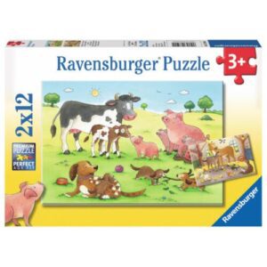 Puzzle Ravensburguer familias animales 2x24