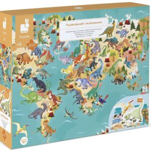 Puzzle educativo- los dinosaurios- 200 pzas