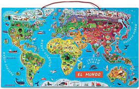 Puzzle magnético atlas mundial versión en español