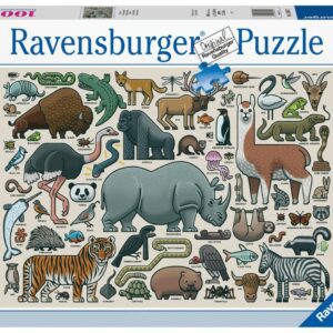 Puzzle ravensburger 1000  Animales salvajes