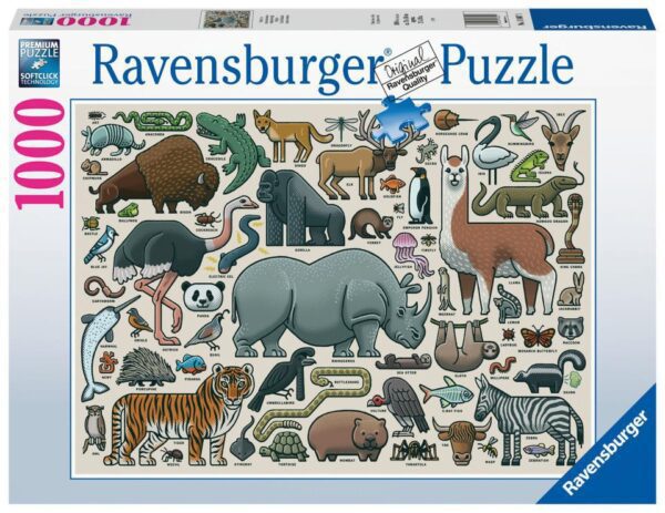 Puzzle ravensburger 1000  Animales salvajes