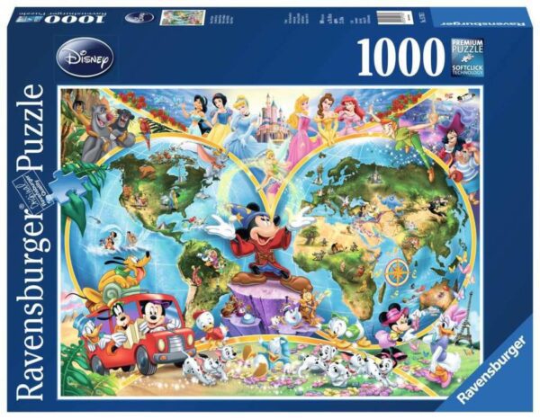 Puzzle ravensburger mapa de disney 1000 pz