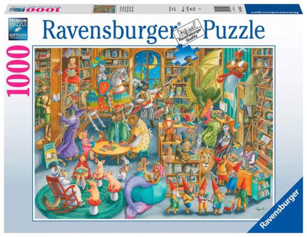 Puzzle ravensburger media noche en la bibl 1000 pz