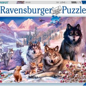 puzzle ravensburger lobos en la nieve 2000 pz