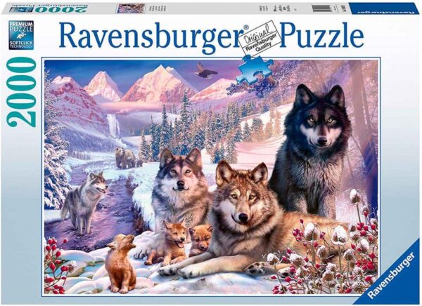 puzzle ravensburger lobos en la nieve 2000 pz