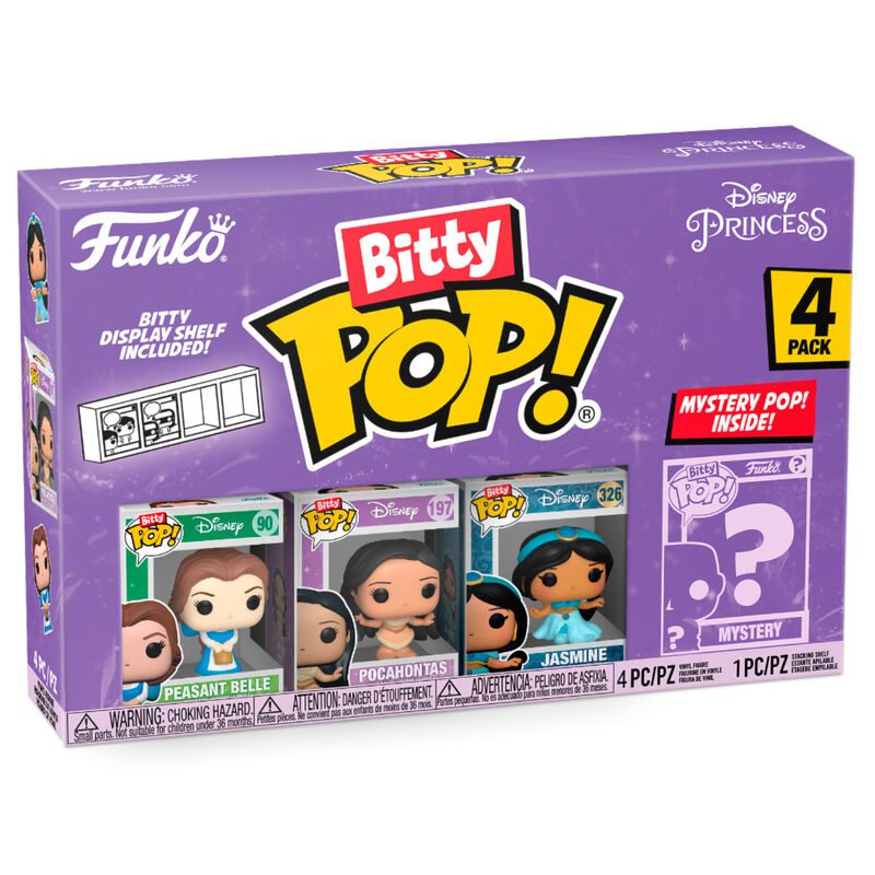 Blister 4 figuras Bitty Disney Princesas Bella