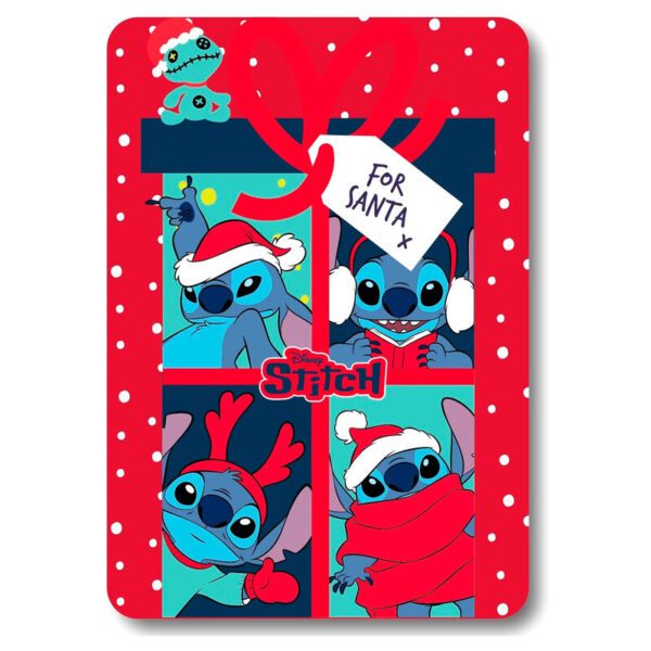 Manta polar Navidad Stitch Disney