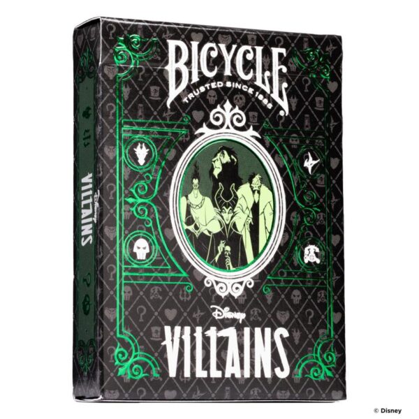 Naipes bicycle disney villains Verde