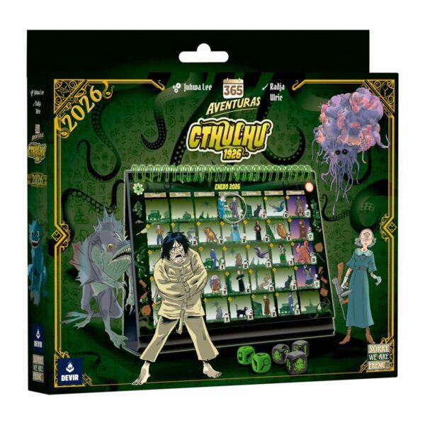 Calendario 2026 Aventuras Cthulhu 365 dias