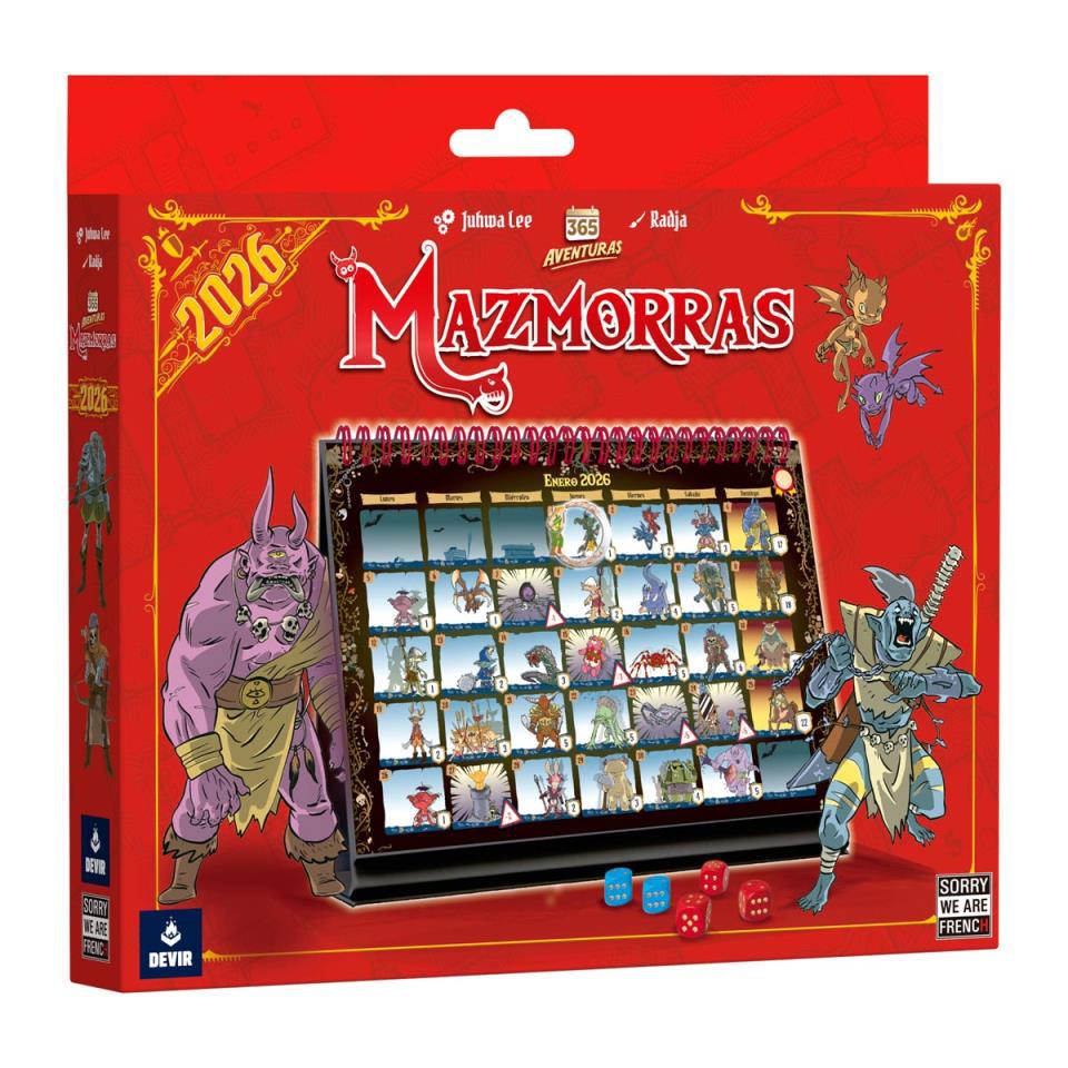 Calendario 2026 Aventuras mazmorras 365 dias